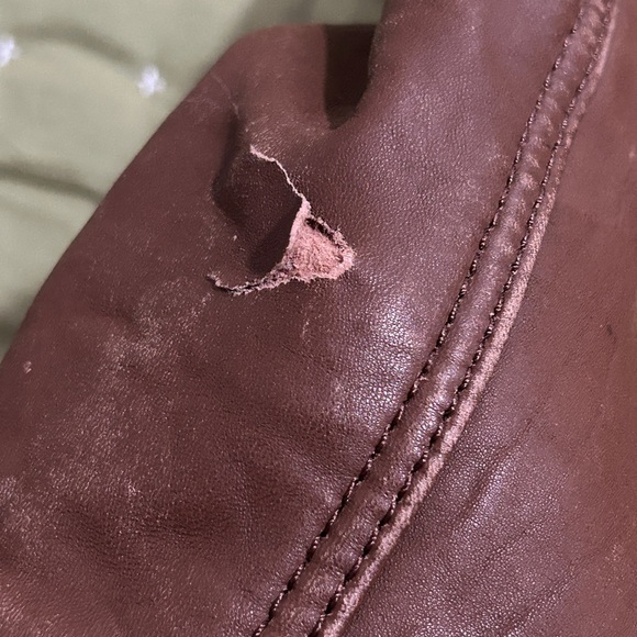 Michael Kors Women's Genuine Leather Moto button up Jacket Brown Size Med - Picture 11 of 16